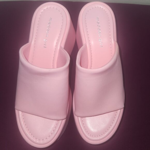 Pink Madden Girl Platform Sandals Size 8 - Picture 2 of 7